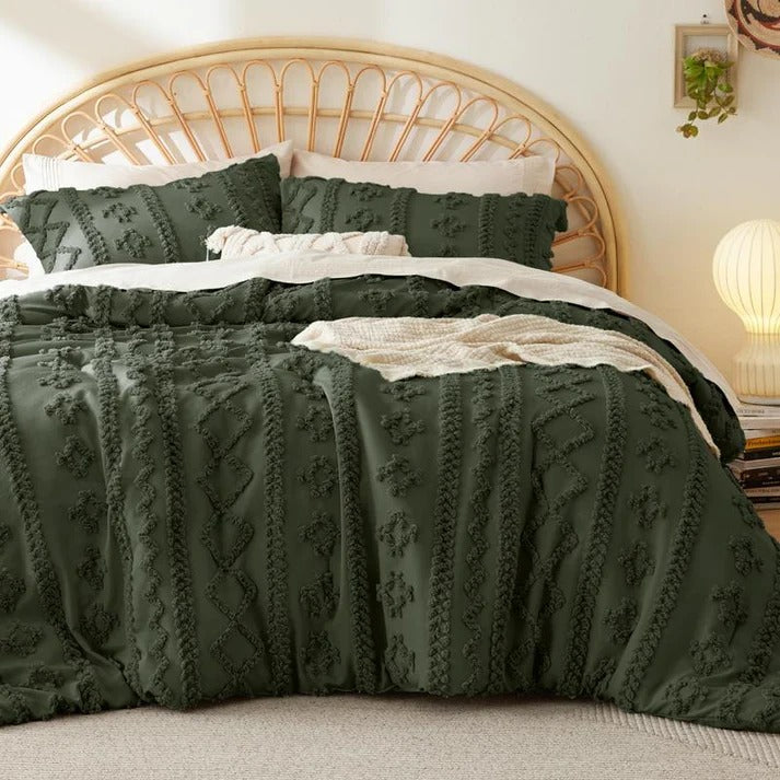 ELARION - BOHO DELUXE TUFTED DECORATIVE COMFORTER SET