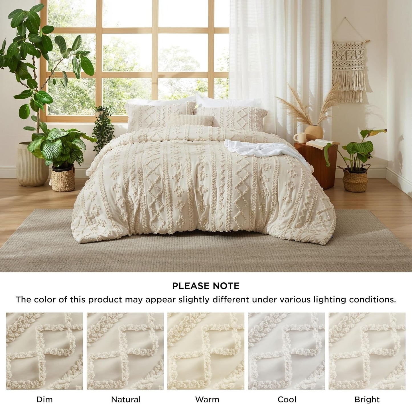 ELARION - BOHO DELUXE TUFTED DECORATIVE COMFORTER SET