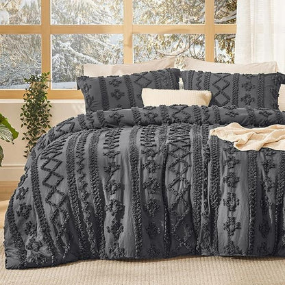 ELARION - BOHO DELUXE TUFTED DECORATIVE COMFORTER SET