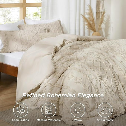 ELARION - BOHO DELUXE TUFTED DECORATIVE COMFORTER SET