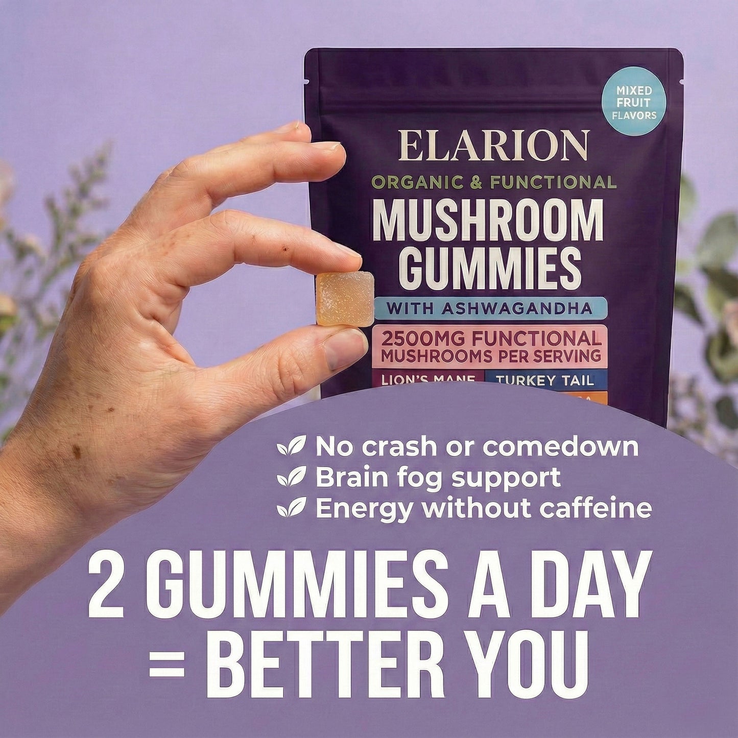 Elarion™ Mushroom Ashwagandha Gummies (Limited Time Offer)
